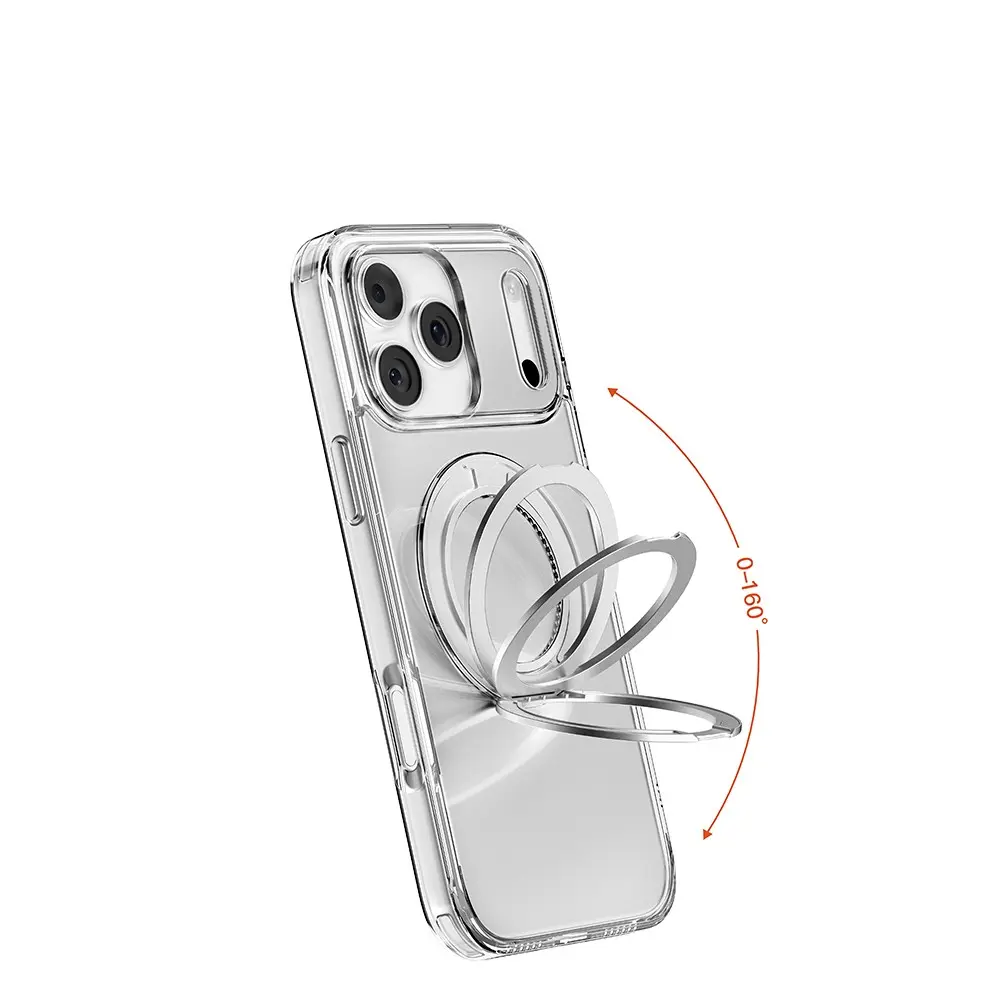 iPhone 17 Pro Max MagSafe Uyumlu Şeffaf Standlı Kılıf - Mutural Fresh