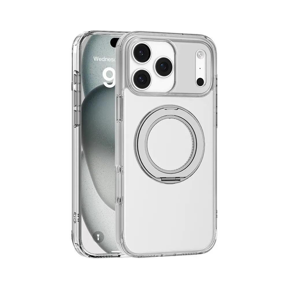 iPhone 17 Pro Max MagSafe Uyumlu Şeffaf Standlı Kılıf - Mutural Fresh