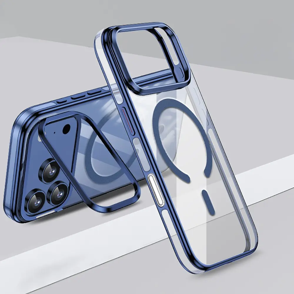 iPhone 17 Pro Max MagSafe Uyumlu Standlı Şeffaf Kılıf - Wlons Efsane