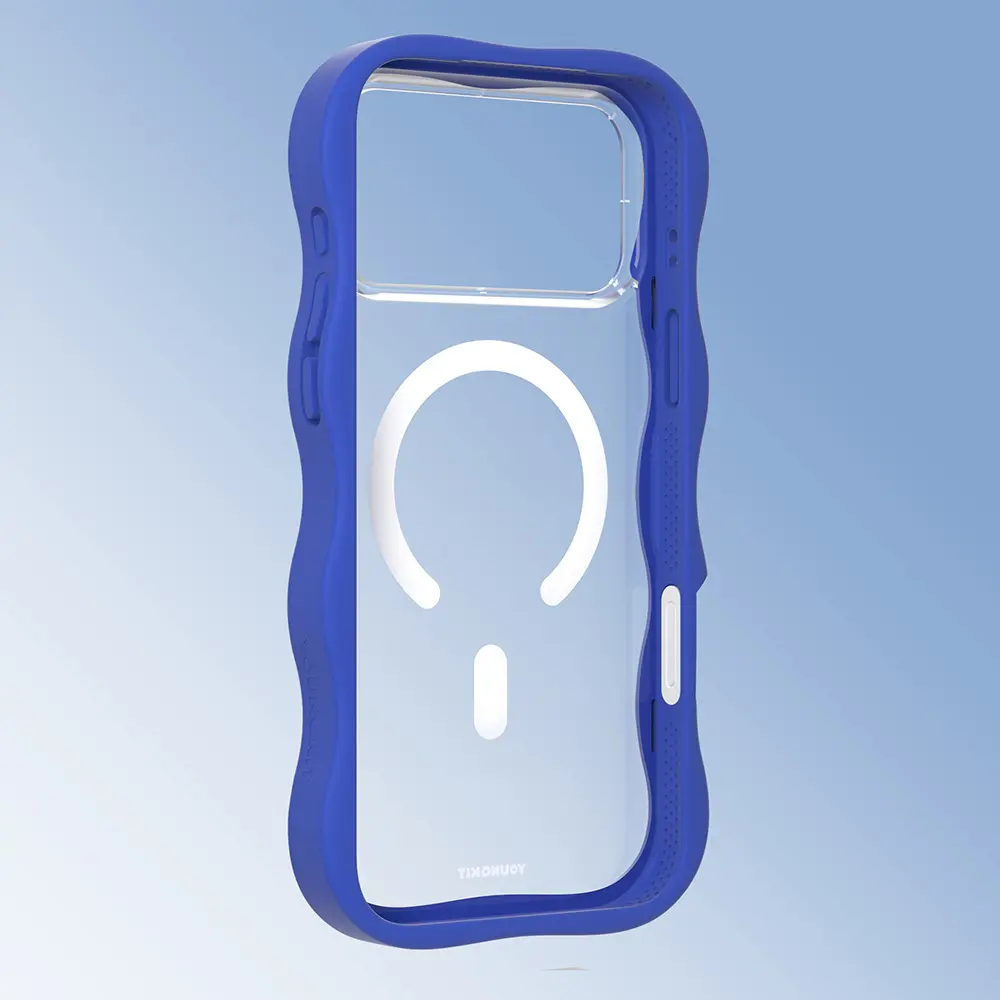 iPhone 17 Pro Max MagSafe Uyumlu Şeffaf Kılıf - Youngkit Wave Clear