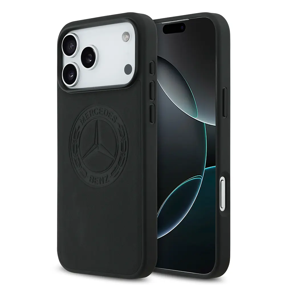 iPhone 17 Pro Max MagSafe Uyumlu Hakiki Deri Kılıf - Mercedes Benz Nostaljik Yıldız