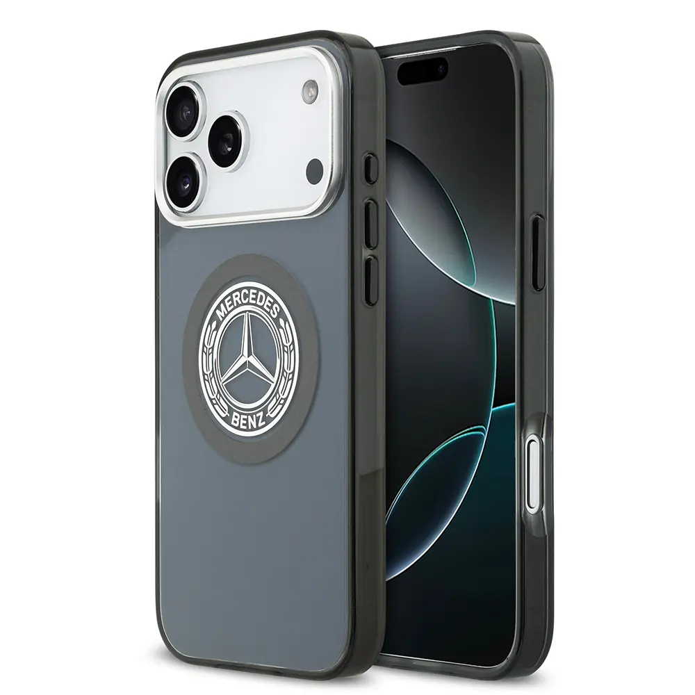 iPhone 17 Pro Max MagSafe Uyumlu Çift Katmanlı PC Kılıf - Mercedes Benz Nostaljik Yıldız