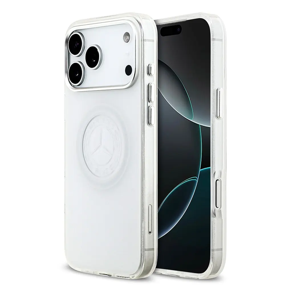iPhone 17 Pro Max MagSafe Uyumlu Buzlu PC Kılıf - Mercedes Benz Nostaljik Yıldız