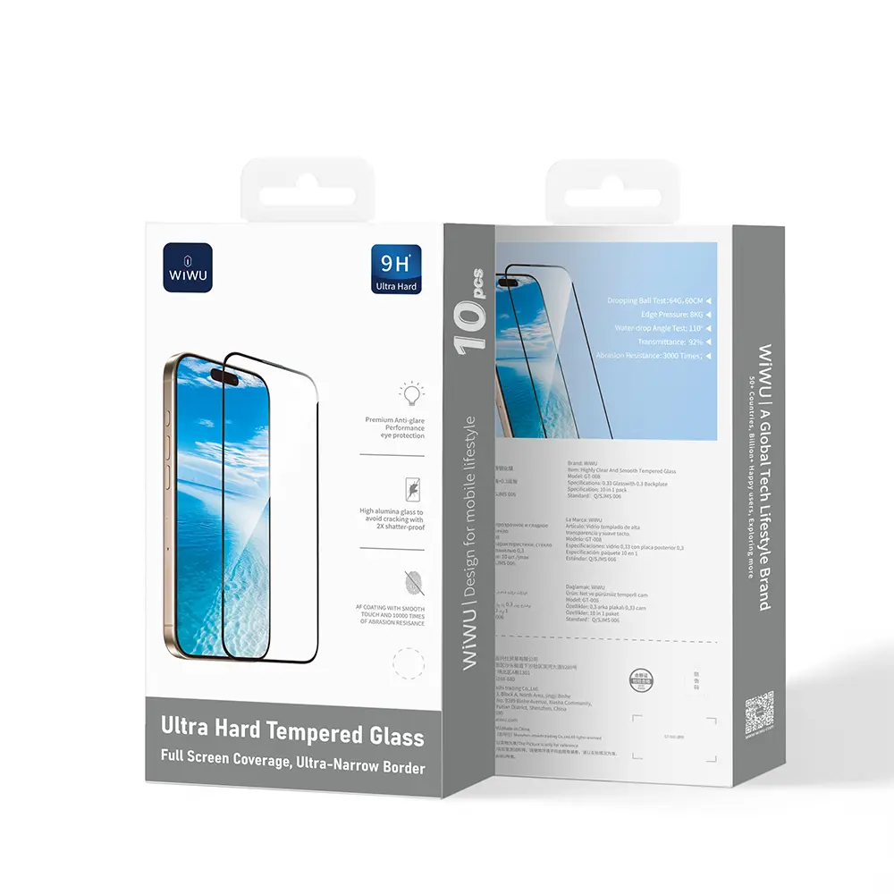 iPhone 17 Pro Max Temperli Cam Ekran Koruyucu 10'lu Paket - Wiwu GT-008