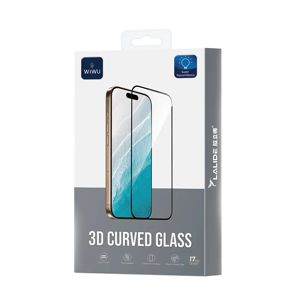 iPhone 17 Pro Max 3D Kavisli Temperli Cam Ekran Koruyucu - Wiwu LLD301