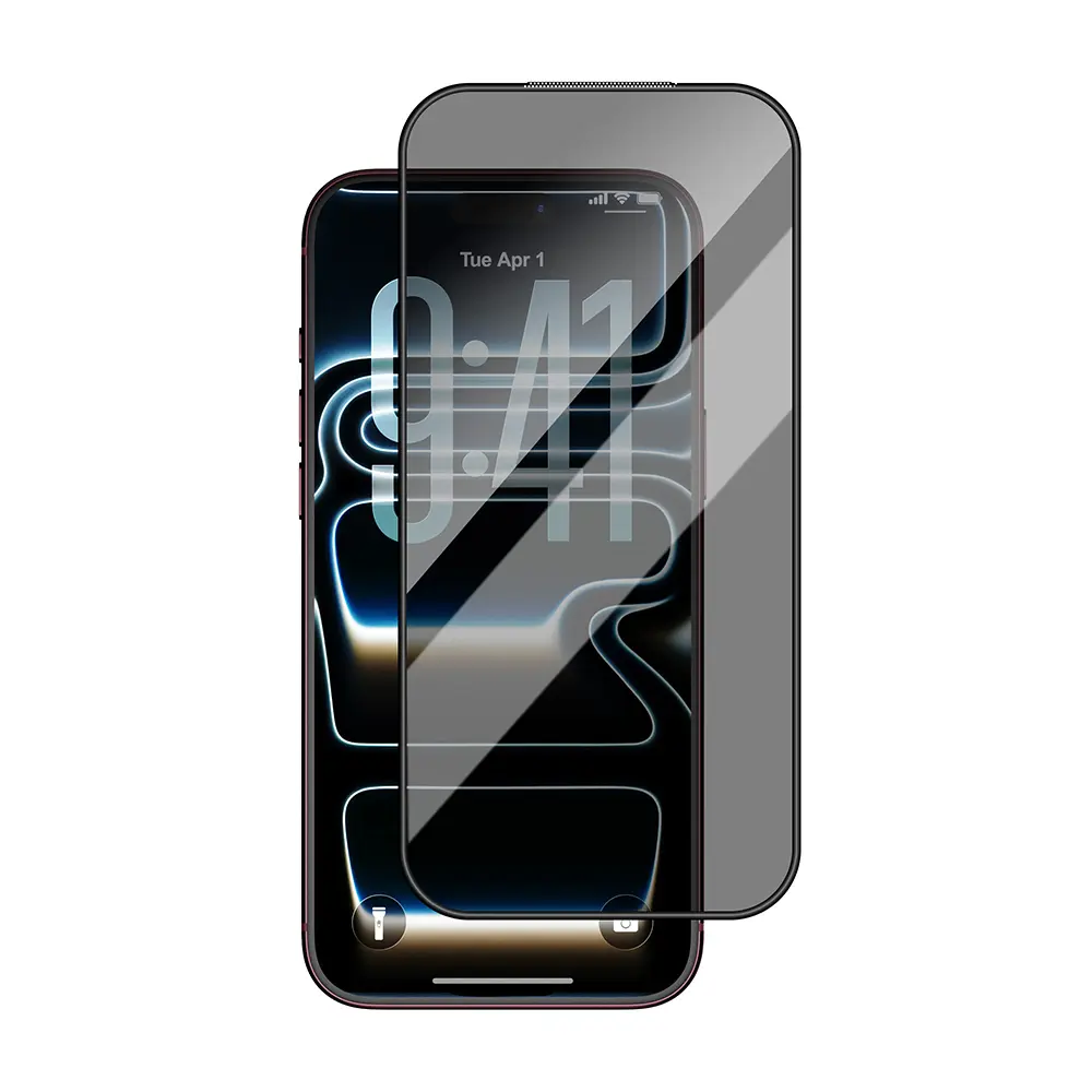 iPhone 18 Pro 3D Hayalet Ekran Koruyucu Cam - Wiwu GT-034 Glass Ultra Privacy