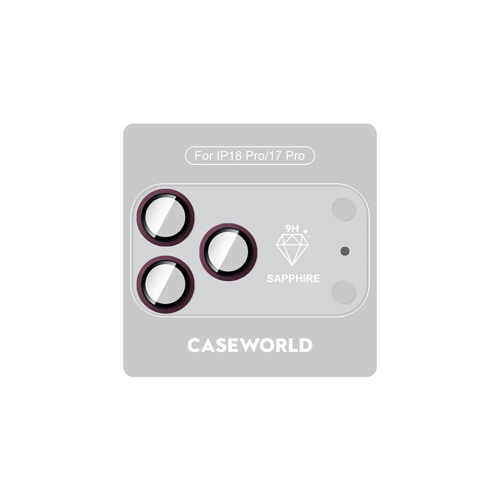 iPhone 18 Pro Safir Kamera Lens Koruyucu, 9H Yansıma Önleyici - CaseWorld Alloy Sapphire