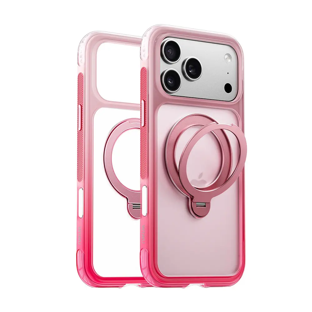 iPhone 18 Pro MagSafe Uyumlu Standlı Şeffaf Kılıf - Wiwu AeroShield Aurora Ultra