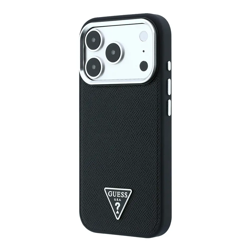 iPhone 18 Pro MagSafe Uyumlu Kılıf - Guess Grained Triangle