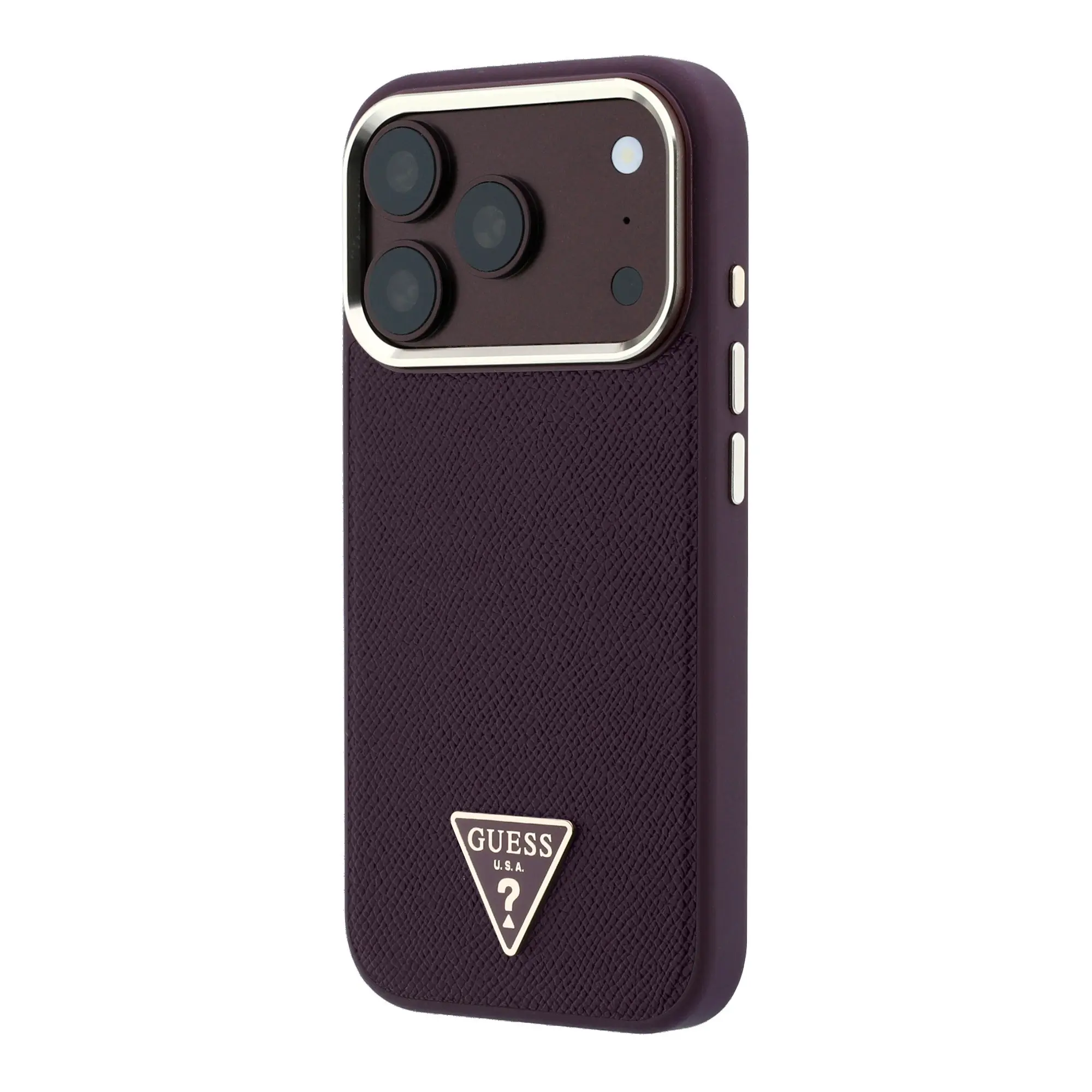 iPhone 18 Pro MagSafe Uyumlu Kılıf - Guess Grained Triangle