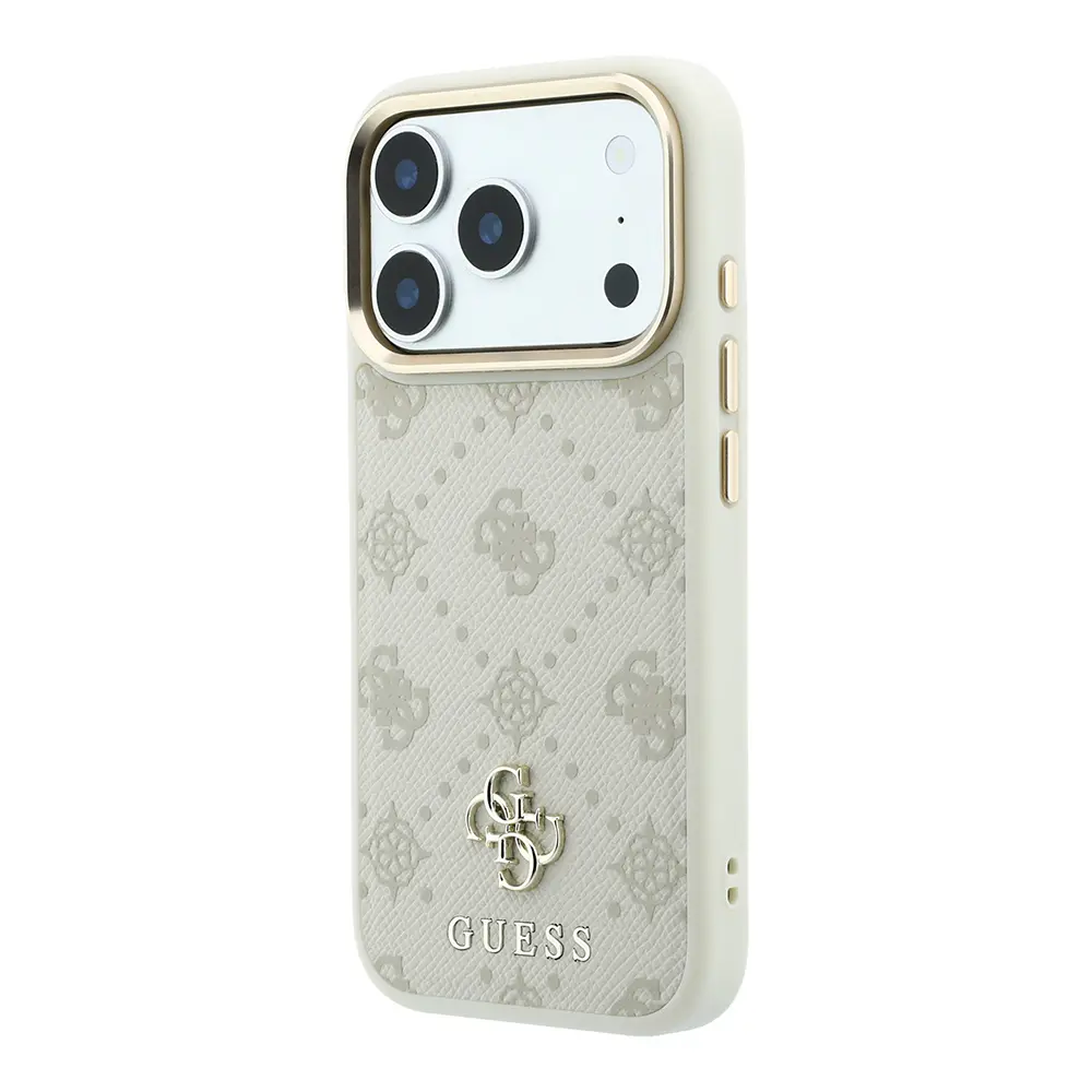 iPhone 18 Pro MagSafe Uyumlu PU Deri Kılıf - Guess Peony