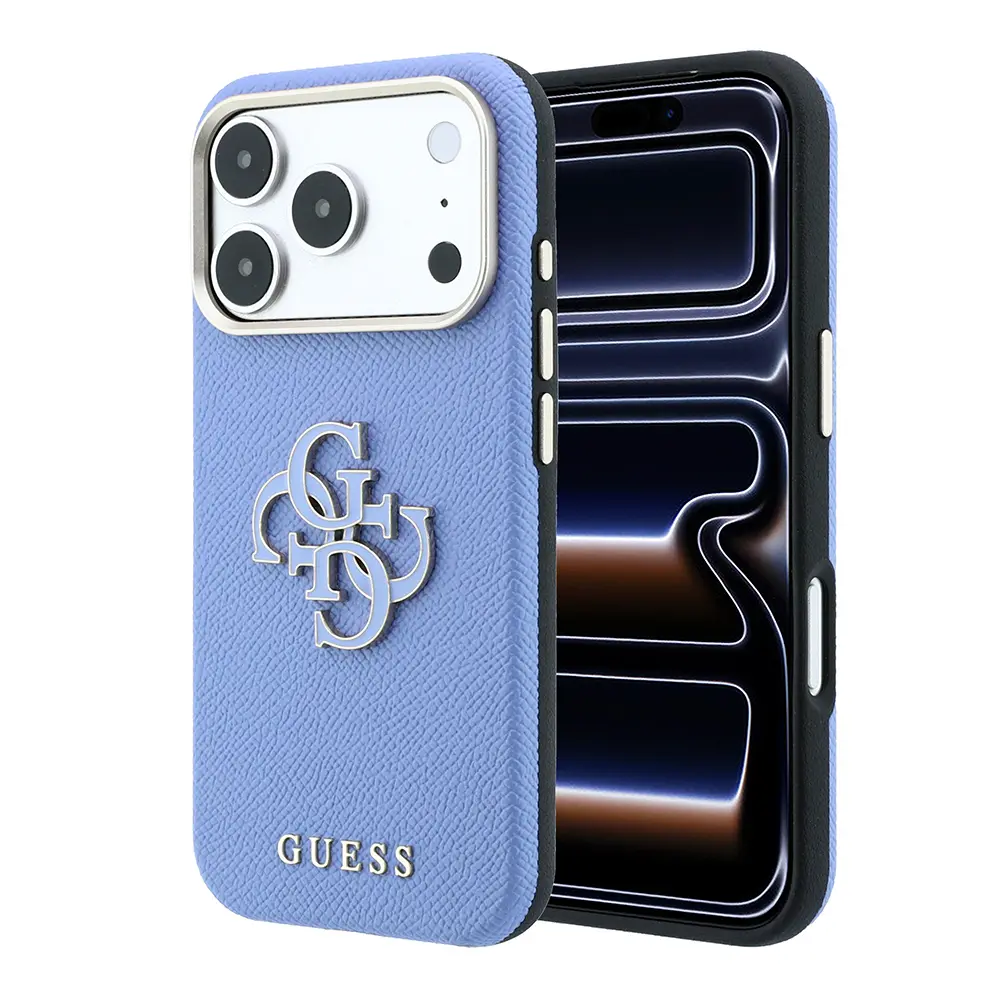 iPhone 18 Pro Guess Lisanslı PU Kılıf, 4G Metal Logo - Pembe