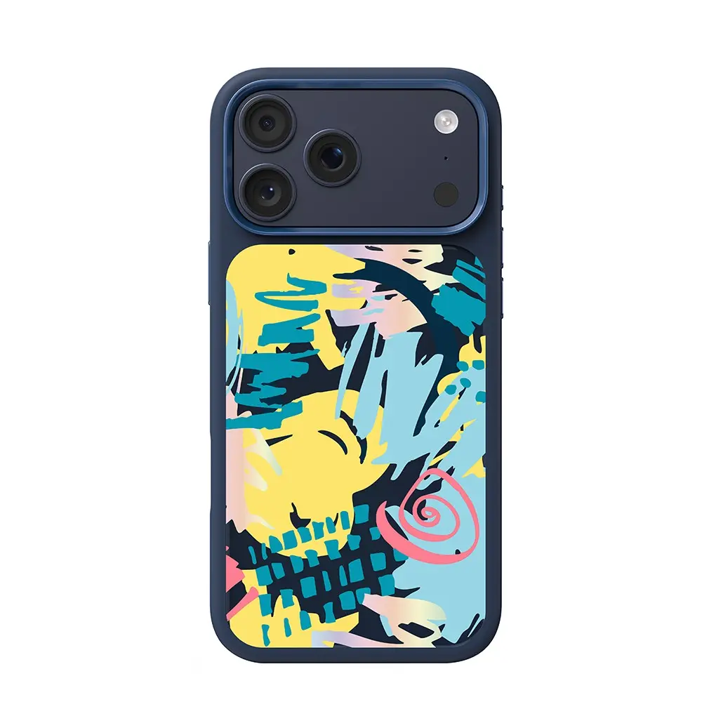 iPhone 18 Pro MagSafe Uyumlu 3D Baskılı Kılıf - Mutural Graffiti Serisi