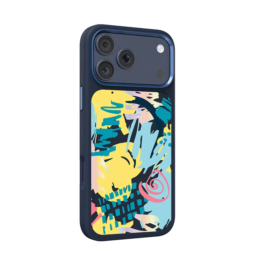 iPhone 18 Pro MagSafe Uyumlu 3D Baskılı Kılıf - Mutural Graffiti Serisi