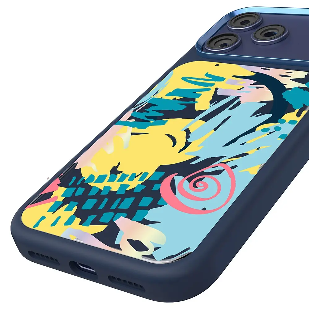 iPhone 18 Pro MagSafe Uyumlu 3D Baskılı Kılıf - Mutural Graffiti Serisi