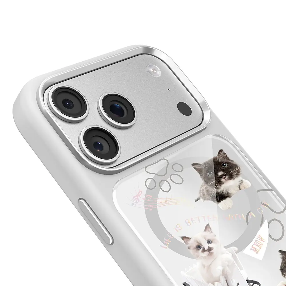 iPhone 18 Pro MagSafe Uyumlu 3D Baskılı Kılıf - Mutural The Cat