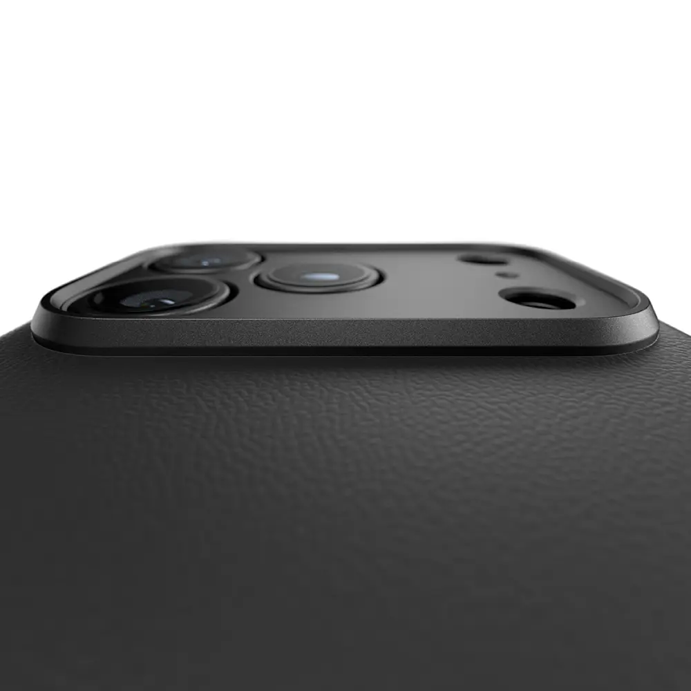 iPhone 18 Pro MagSafe Uyumlu Deri Dokulu Kılıf - Amazingthing Glamour Lens