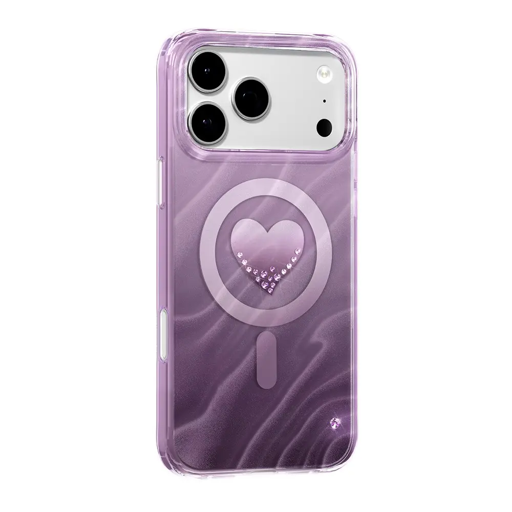 iPhone 18 Pro MagSafe Uyumlu Swarovski Taşlı Sert PC Kılıf - Zore Paris Rovix