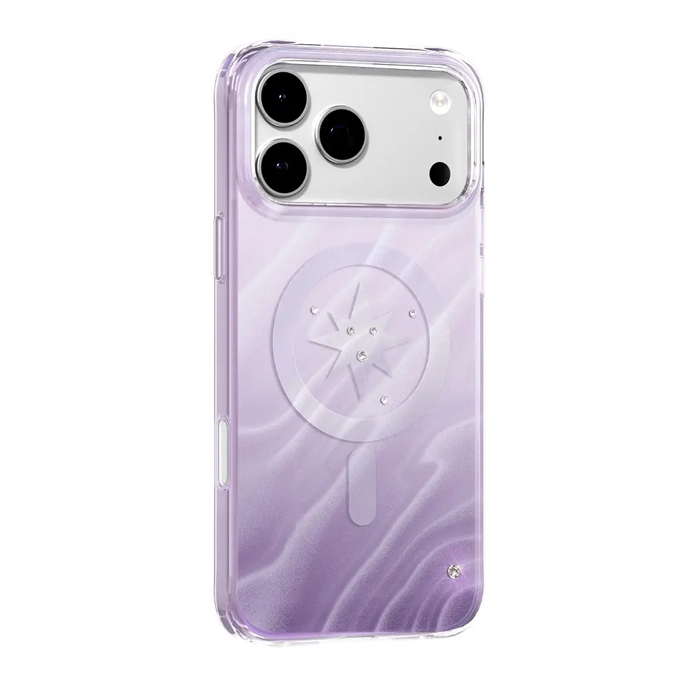 iPhone 18 Pro MagSafe Uyumlu Swarovski Taşlı Sert PC Kılıf - Zore Paris Rovix