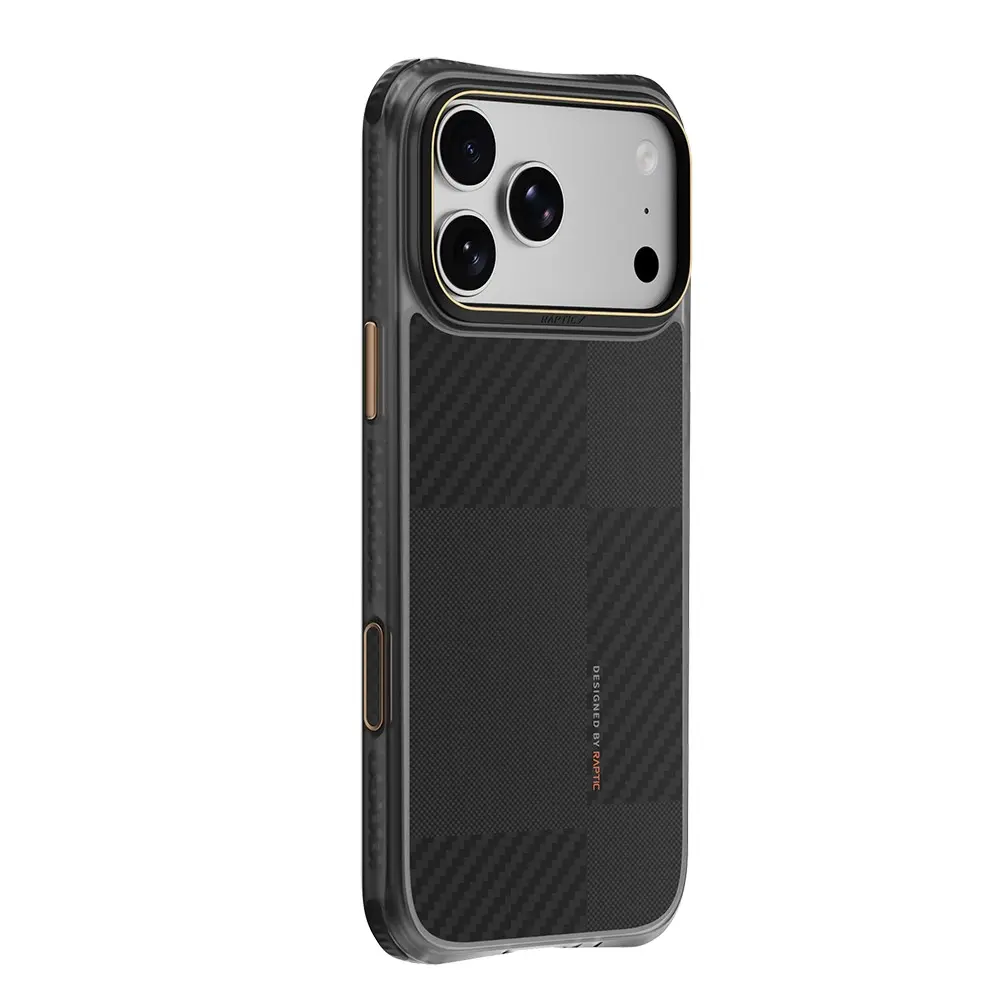 iPhone 18 Pro MagSafe Uyumlu Aramid Karbon Fiber Kılıf - Raptic Mondrian