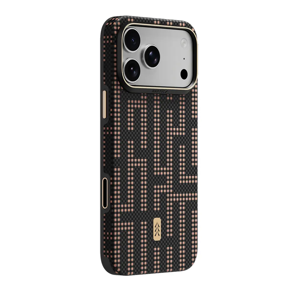 iPhone 18 Pro MagSafe Uyumlu Karbon Kılıf - Raptic Aramid Dual Ultra Grid
