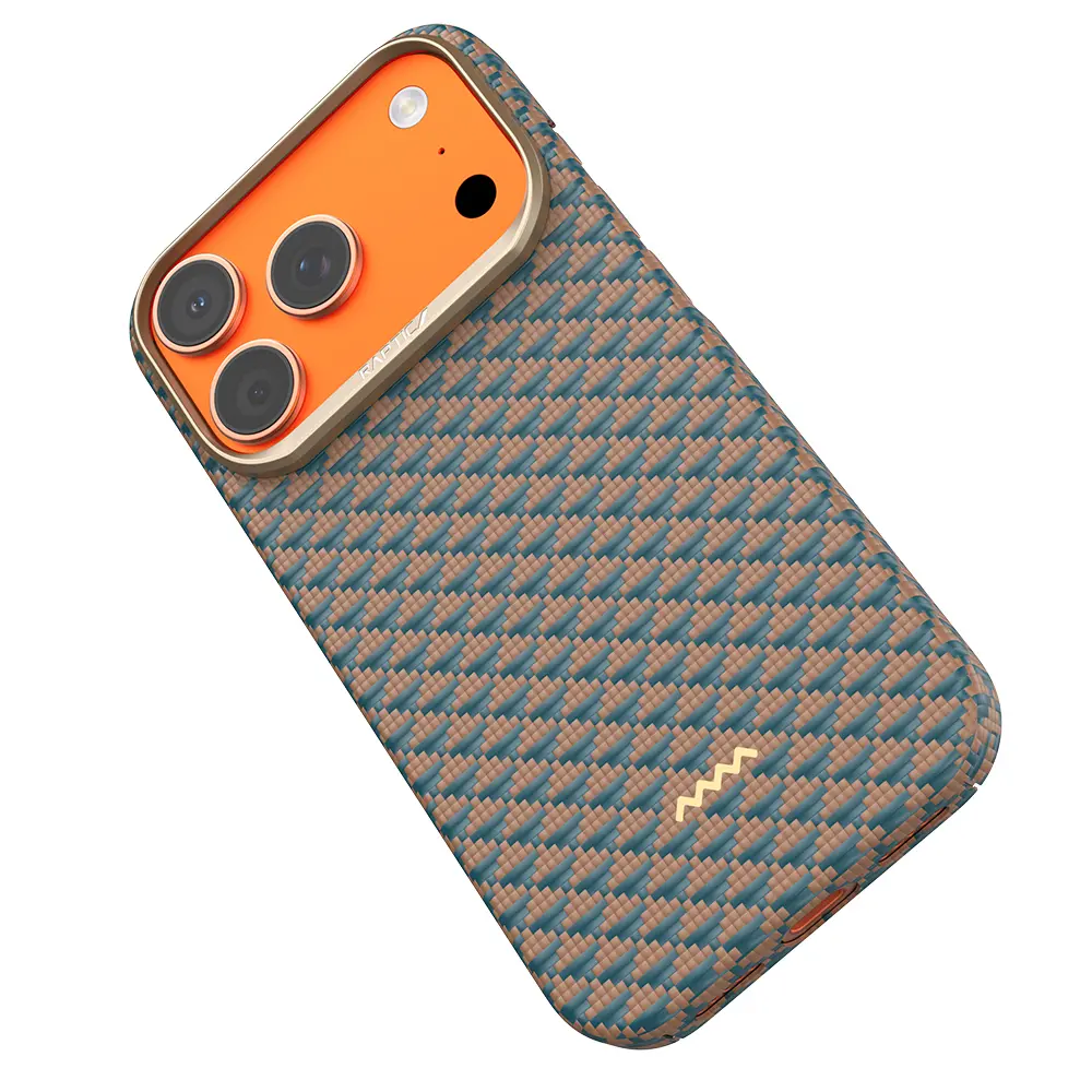 iPhone 18 Pro MagSafe Uyumlu Aramid Fiber Kılıf - Raptic Aramid Skin Origin