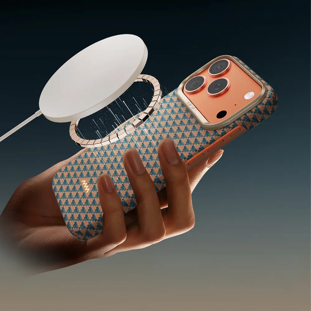 iPhone 18 Pro MagSafe Uyumlu Aramid Fiber Kılıf - Raptic Aramid Skin Origin