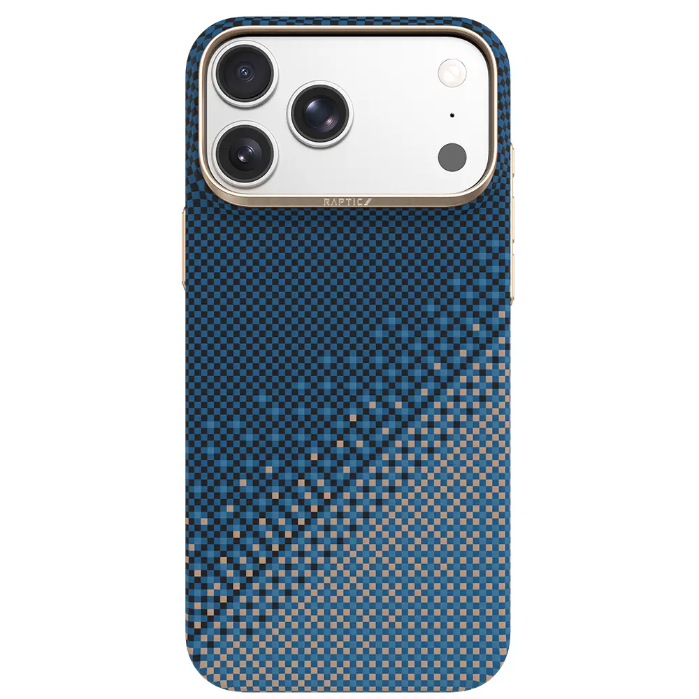 Apple iPhone 18 Pro Kılıf M-safe Şarj Özellikli Raptic Aramid Skin Serenity Serisi Karbon Kapak