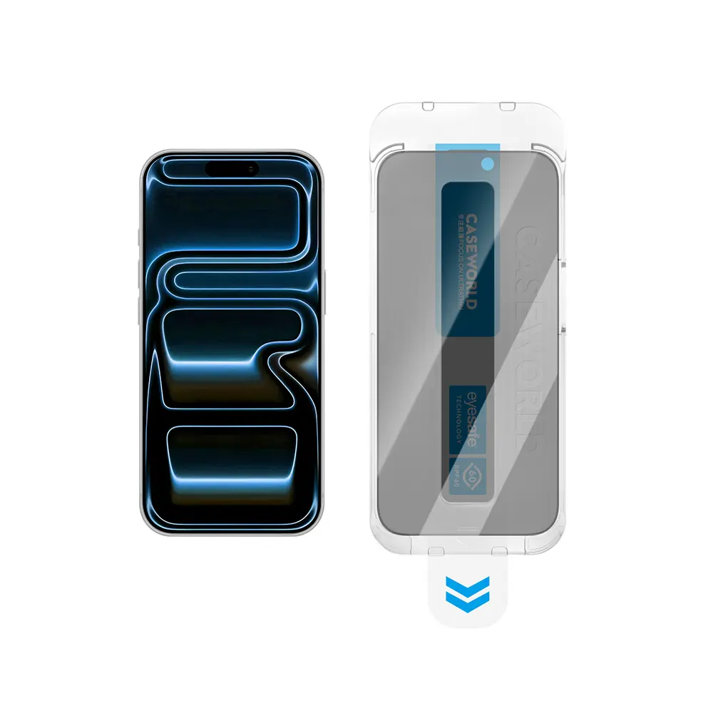 iPhone 18 Pro Max 0.33mm Privacy Temperli Cam Ekran Koruyucu - CaseWorld Applicator