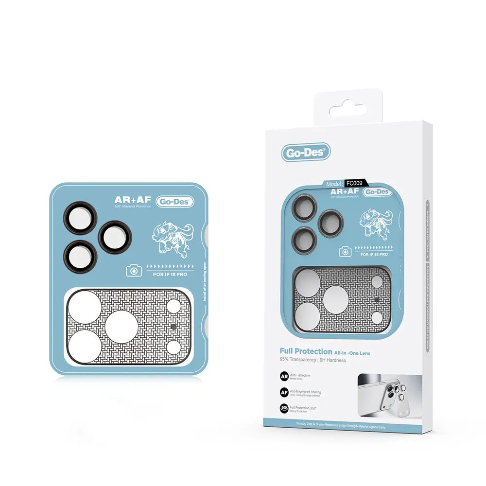 iPhone 18 Pro Max Kamera Lens Koruyucu - Go Des FC009 Titanyum Serisi
