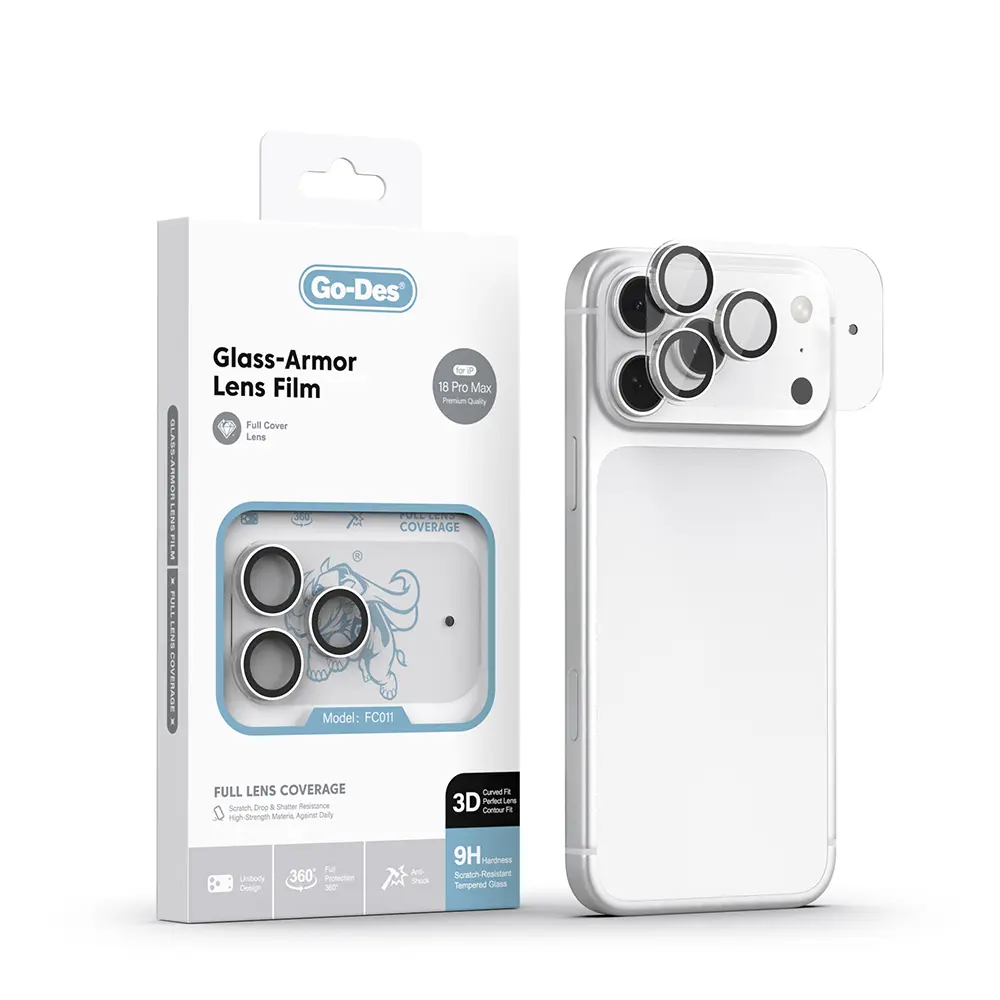 iPhone 18 Pro Max Kamera Lens Koruyucu - Go Des FC011 Glass Armor