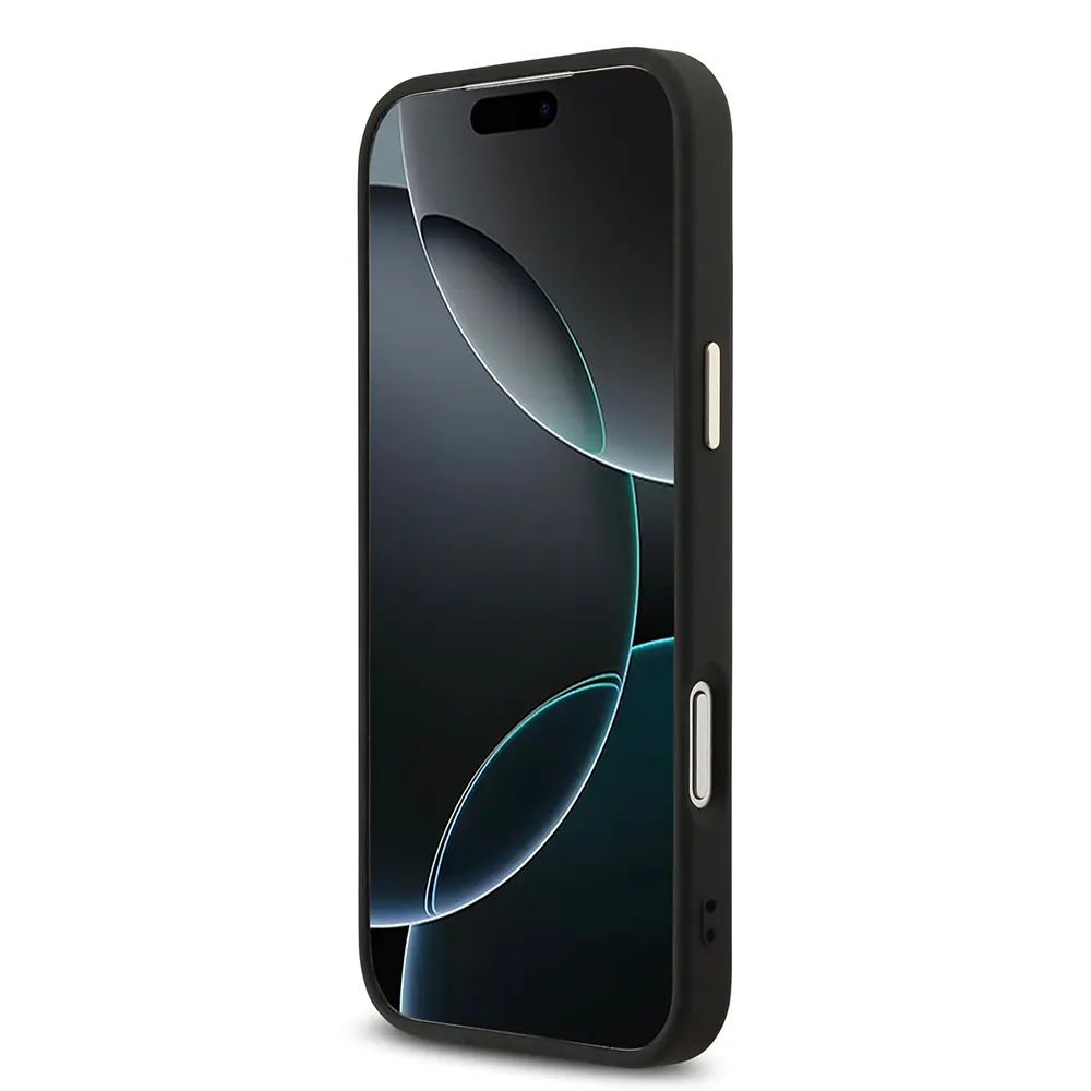 iPhone 18 Pro Max Kılıf, Gold Metal Kamera Çerçeveli 4G Desenli - Guess