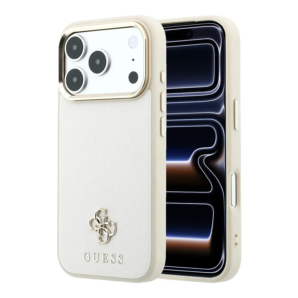 iPhone 18 Pro Max MagSafe Uyumlu PU Deri Kılıf - Guess Saffiano