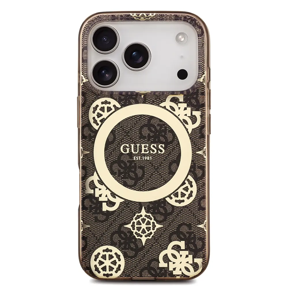 iPhone 18 Pro Max MagSafe Uyumlu IML Desenli Kılıf - Guess Klasik Logolu