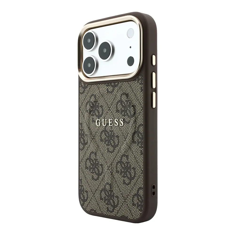 iPhone 18 Pro Max MagSafe Uyumlu Metal Kamera Çerçeveli Kılıf - Guess 4G