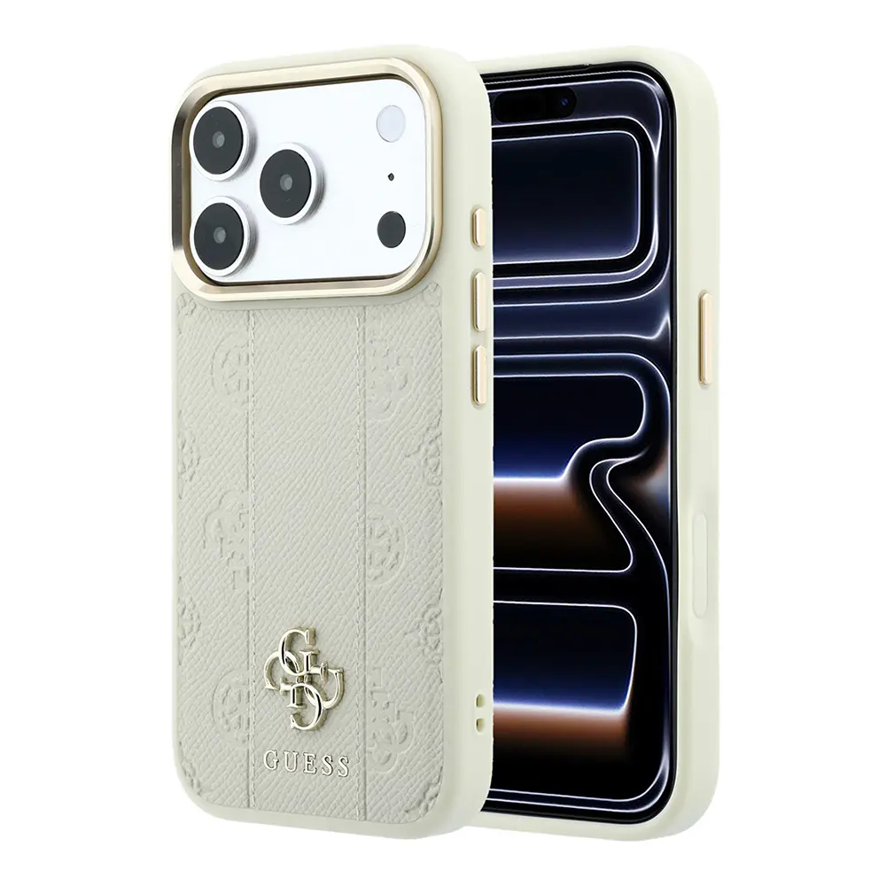 iPhone 18 Pro Max MagSafe Uyumlu Şeritli Peony Kılıf - Guess