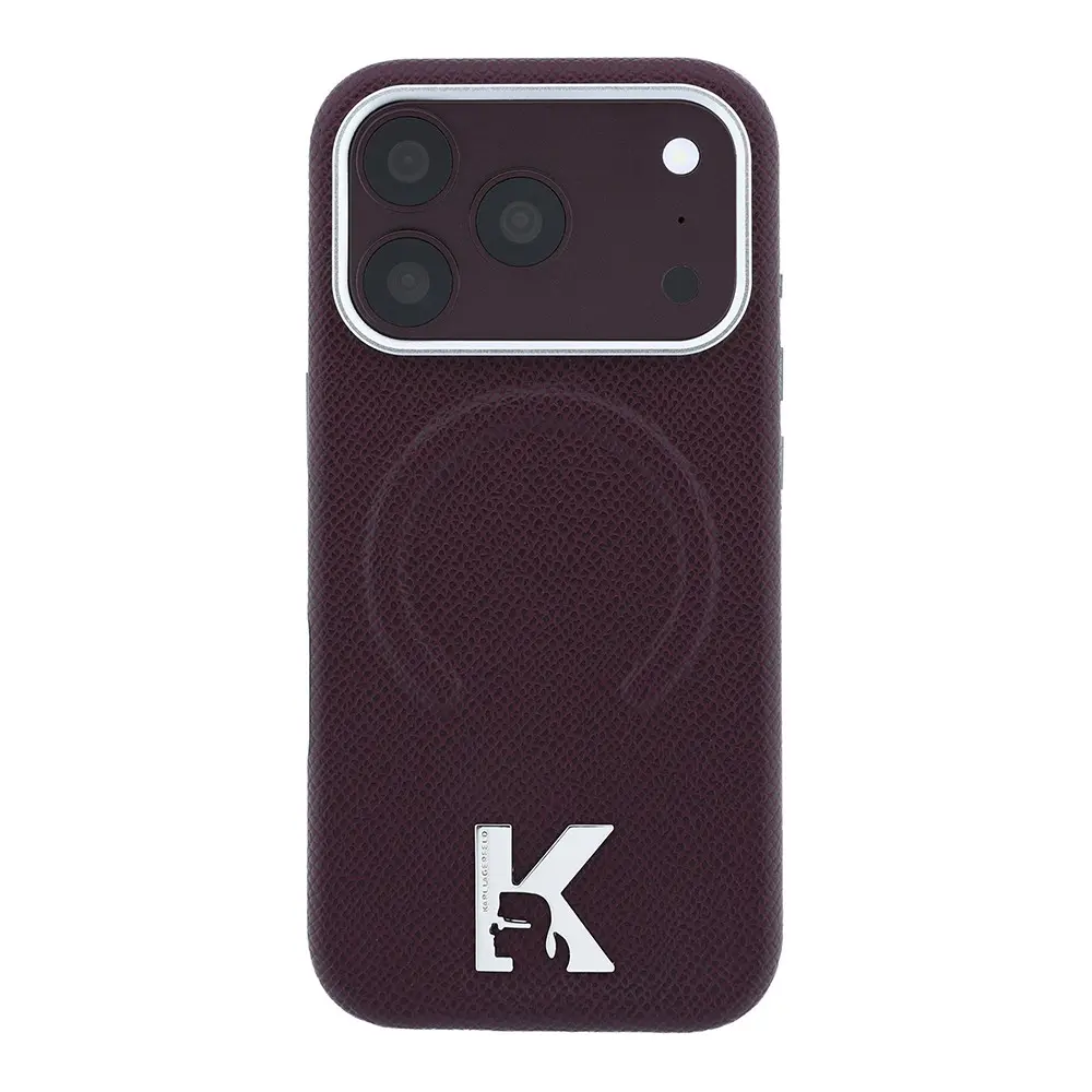 iPhone 18 Pro Max MagSafe Uyumlu Deri Kılıf - Karl Lagerfeld KHEAD