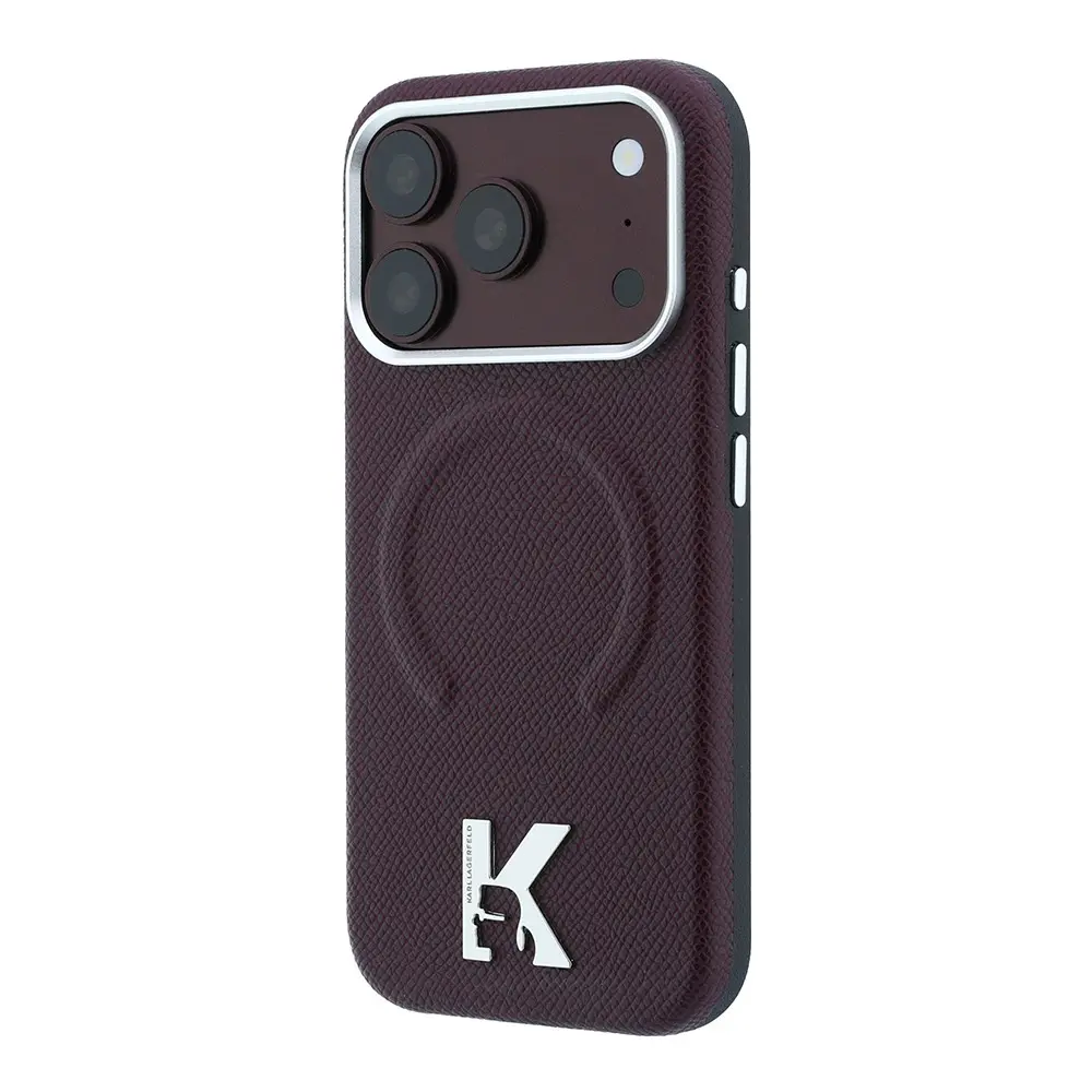 iPhone 18 Pro Max MagSafe Uyumlu Deri Kılıf - Karl Lagerfeld KHEAD