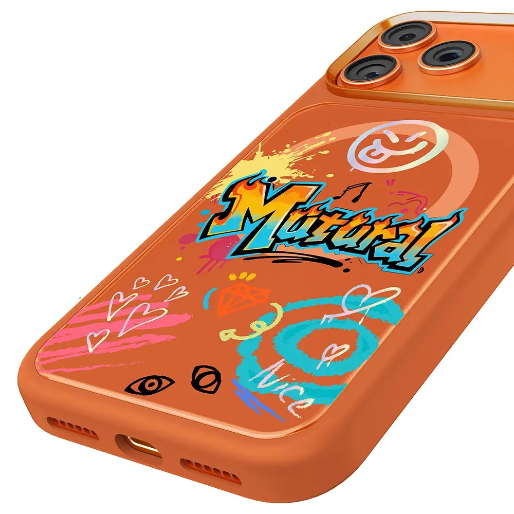iPhone 18 Pro Max MagSafe Uyumlu 3D Baskılı Kılıf - Mutural Graffiti