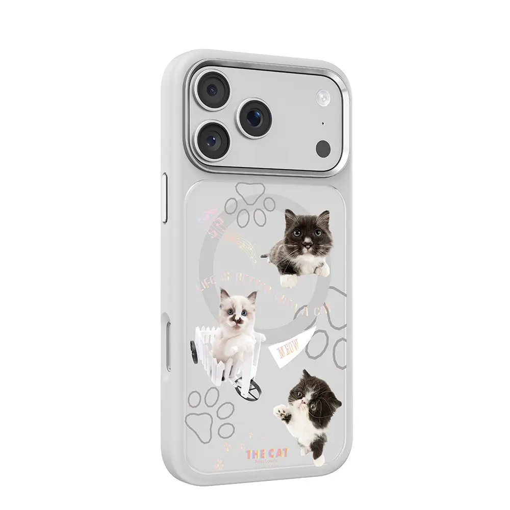 iPhone 18 Pro Max MagSafe Uyumlu 3D Baskılı Kılıf - Mutural The Cat