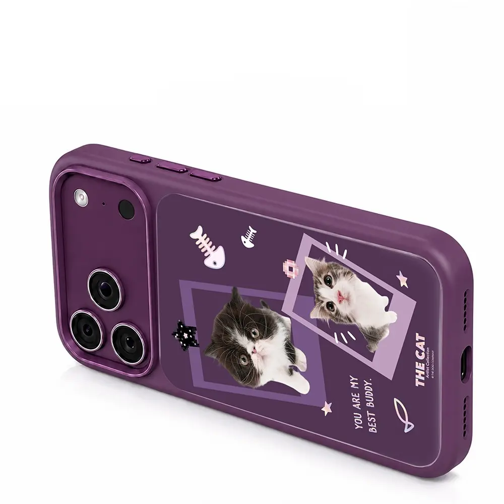 iPhone 18 Pro Max MagSafe Uyumlu 3D Baskılı Kılıf - Mutural The Cat