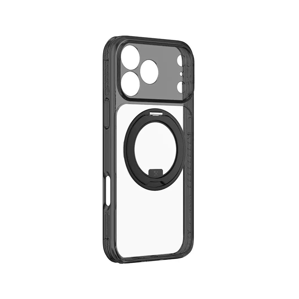 iPhone 18 Pro Max MagSafe Uyumlu Standlı Şeffaf Kılıf - AmazingThing Titan Pro MagSpin