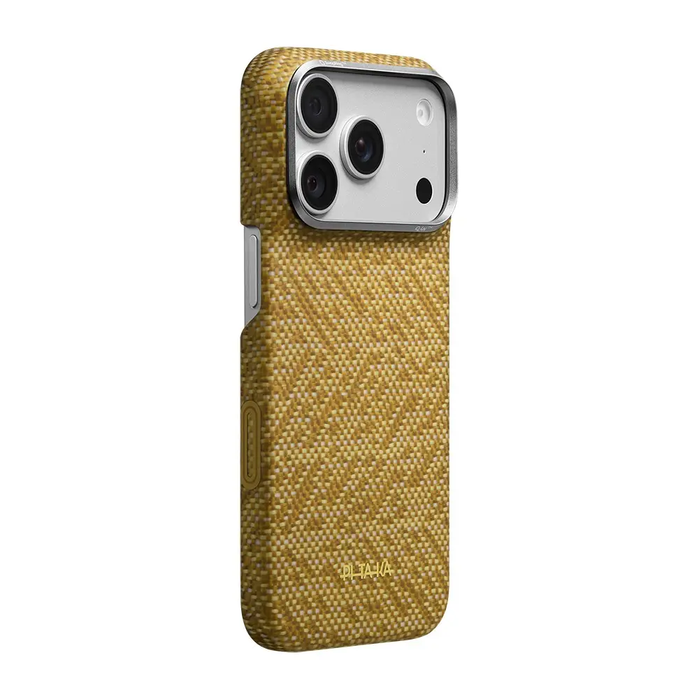 iPhone 18 Pro Max MagSafe Uyumlu Aramid Fiber Kılıf - Pitaka Wind Over Wheat