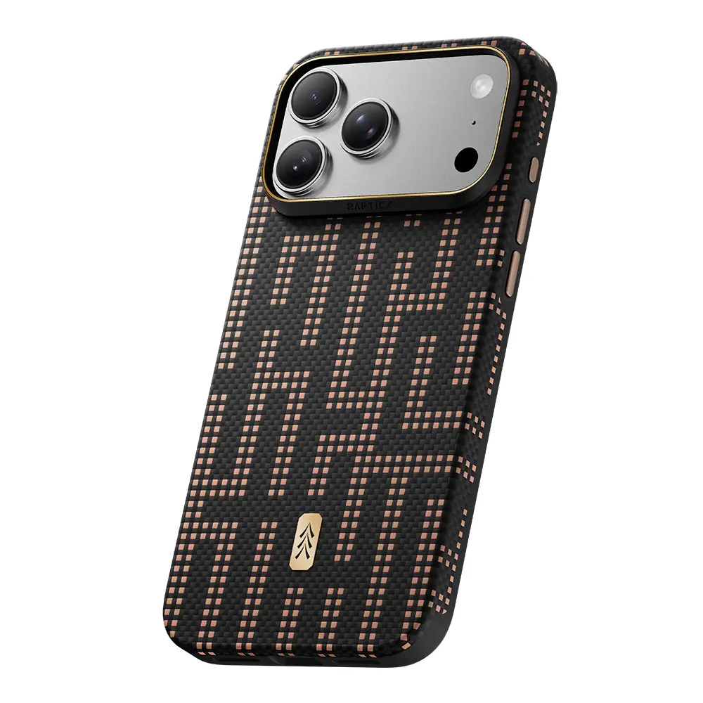 iPhone 18 Pro Max MagSafe Uyumlu Karbon Kılıf - Raptic Aramid Dual Ultra Grid