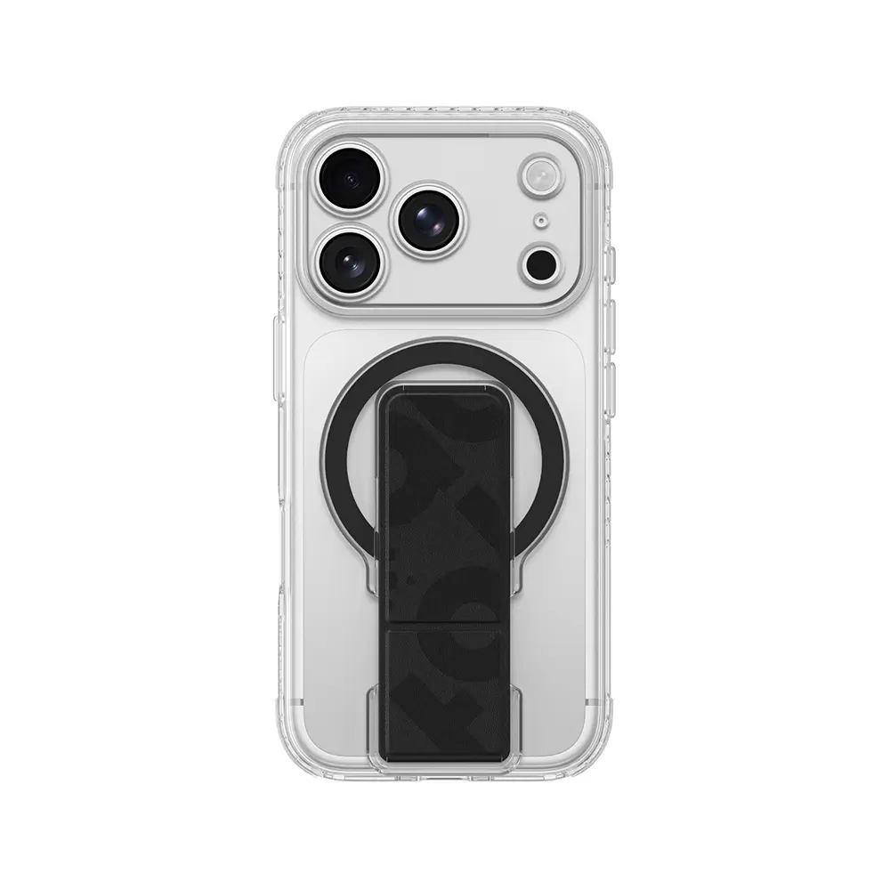 iPhone 18 Pro Max MagSafe Uyumlu Şeffaf Standlı Kılıf - Amazingthing Titan Pro Grip Stand