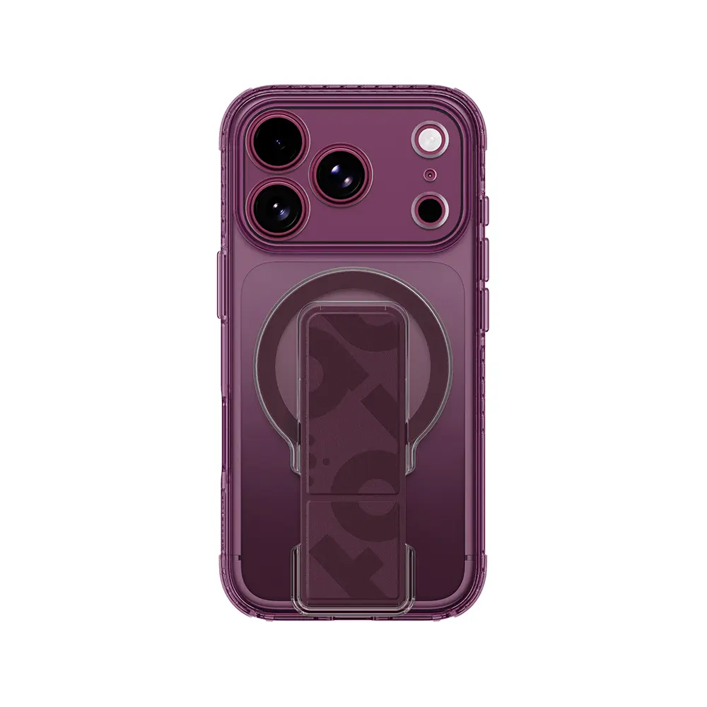 iPhone 18 Pro Max MagSafe Uyumlu Şeffaf Standlı Kılıf - Amazingthing Titan Pro Grip Stand