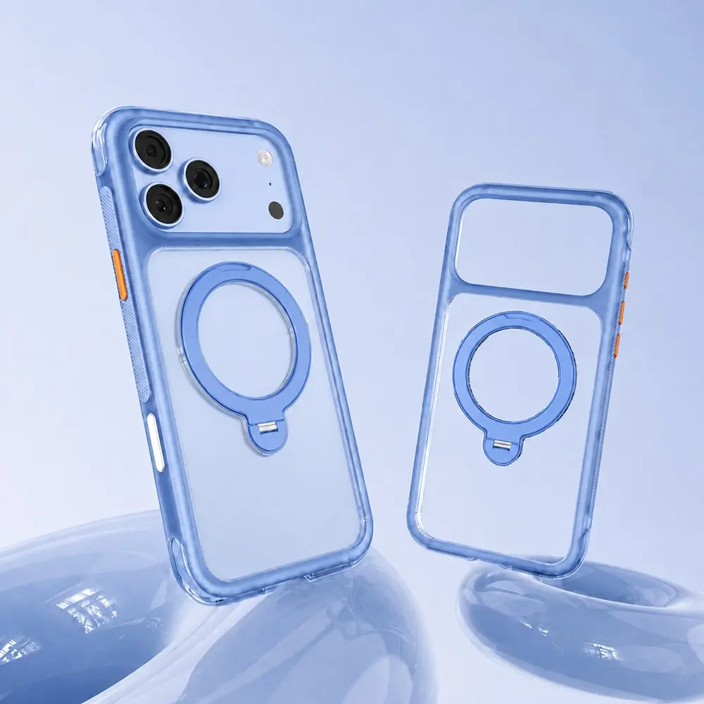iPhone 18 Pro Max MagSafe Uyumlu Şeffaf Standlı Kılıf - Mutural Air Shield