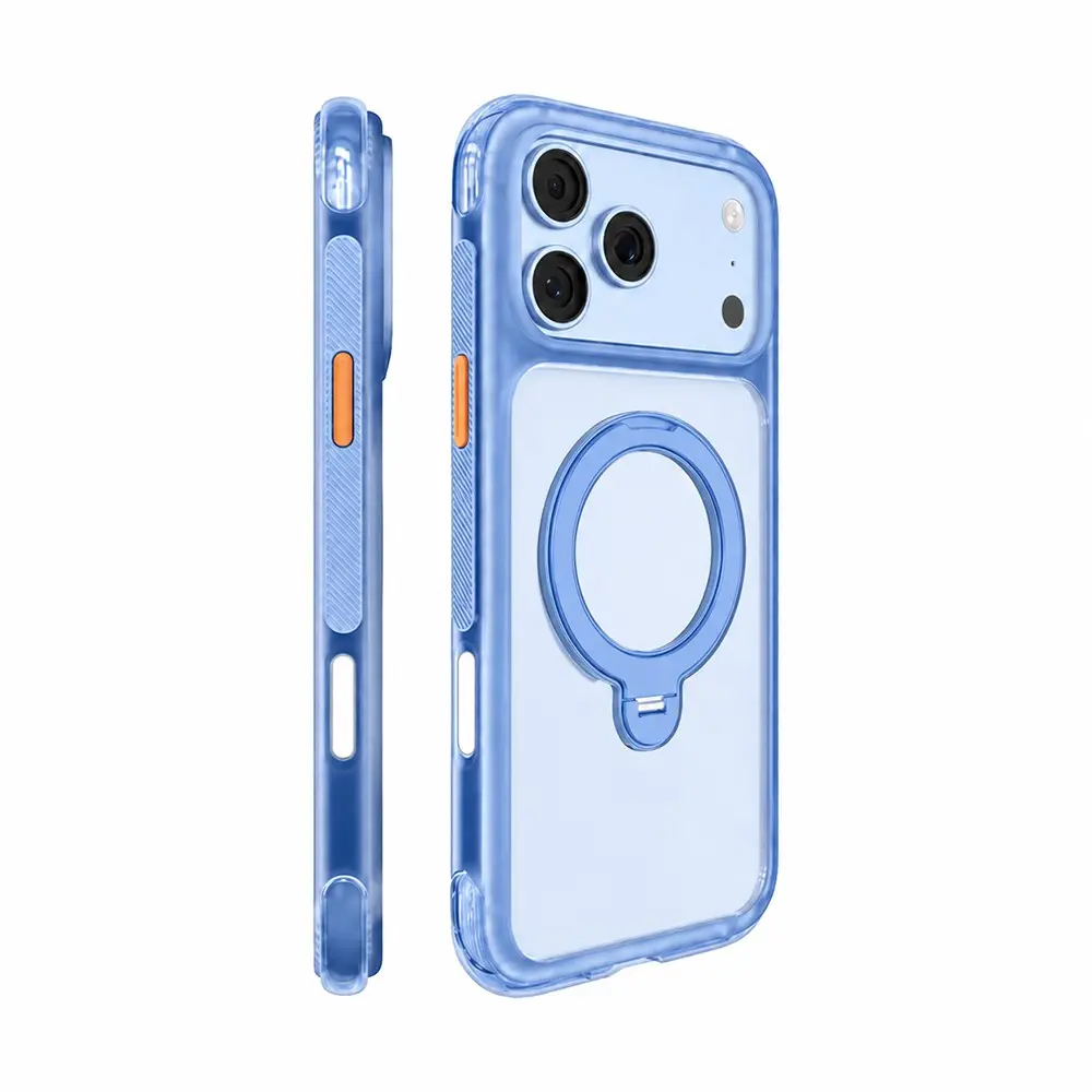iPhone 18 Pro Max MagSafe Uyumlu Şeffaf Standlı Kılıf - Mutural Air Shield