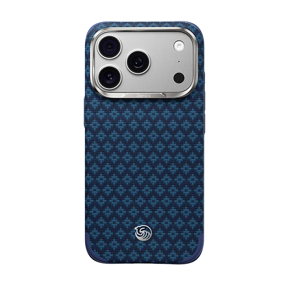 iPhone 18 Pro Max MagSafe Uyumlu Kevlar Kılıf, Yükseltilmiş Kamera Çerçeveli - Benks ArmorEdge X9