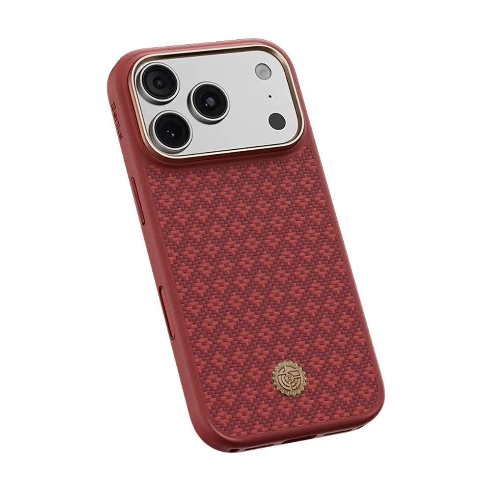 iPhone 18 Pro Max MagSafe Uyumlu Kevlar Karbon Kılıf - Benks ArmorPro ArmorGrid